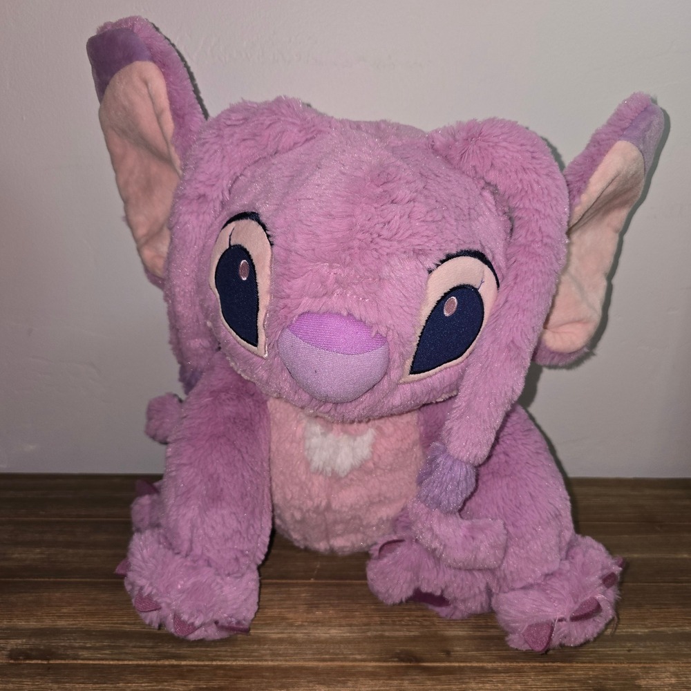 Disney Angel Plush Lilo & Stitch Purple Pink Stuffed Animal 14 Inch Disney Store